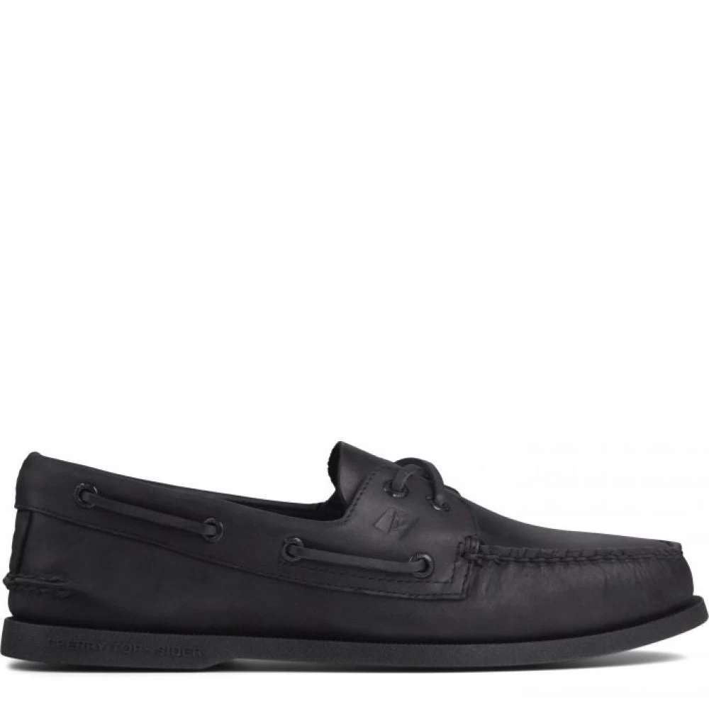 Sperry Men's Authentic Original Leather Boat Shoe In Black