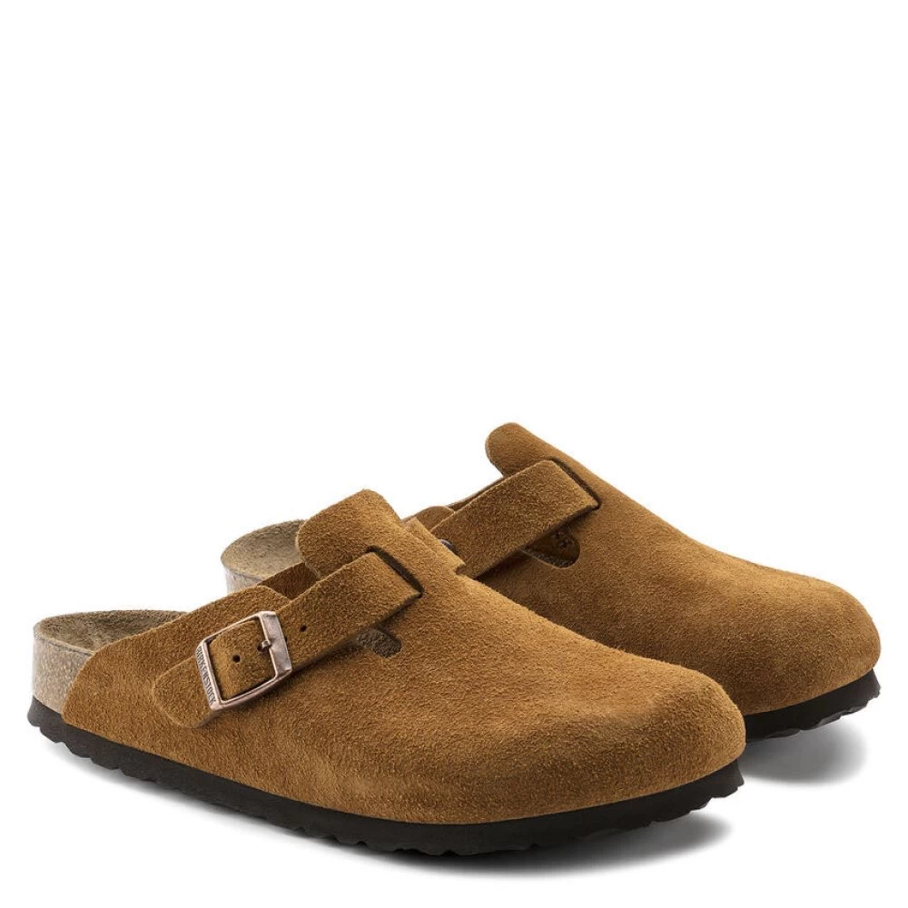 Birkenstock Boston Softbed Suede Leather In Mink (Narrow Width) - Image 2