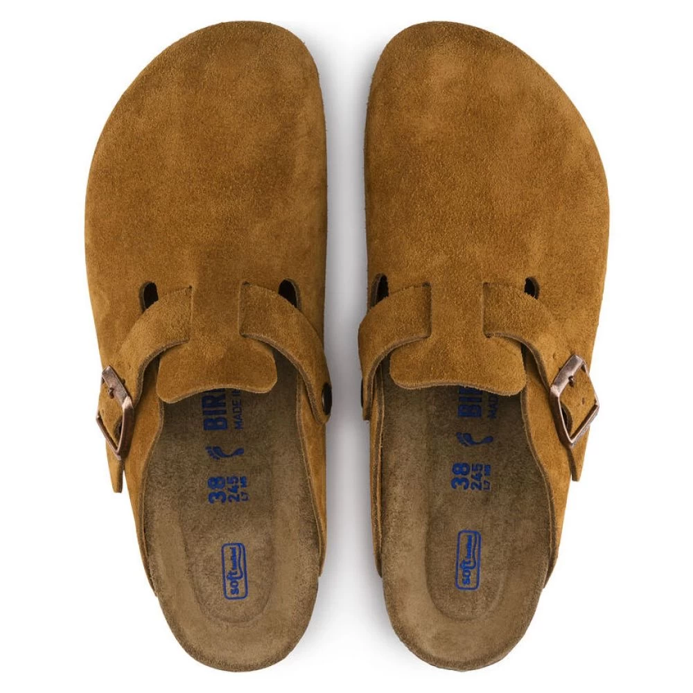 Birkenstock Boston Softbed Suede Leather In Mink (Narrow Width) - Image 3