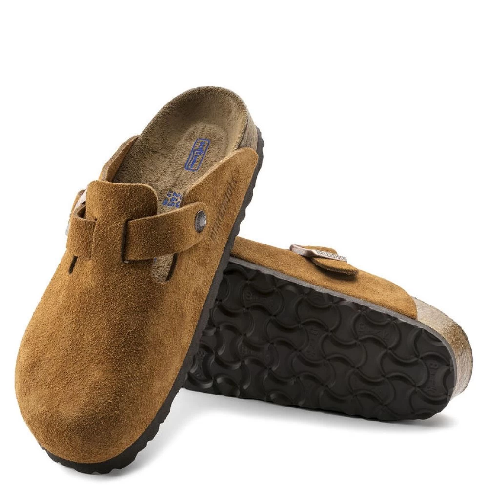 Birkenstock Boston Softbed Suede Leather In Mink (Narrow Width) - Image 4