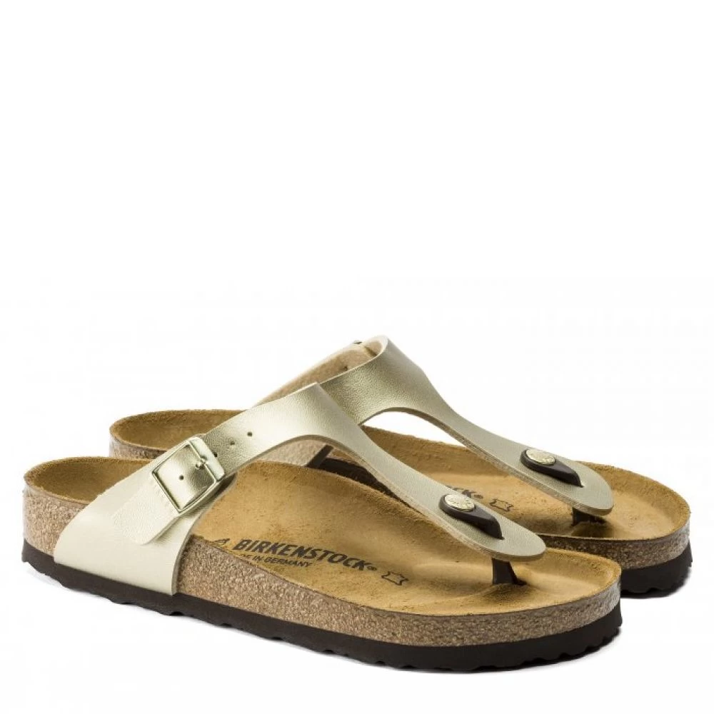 Birkenstock Women's Gizeh Birko-Flor In Gold - Image 2