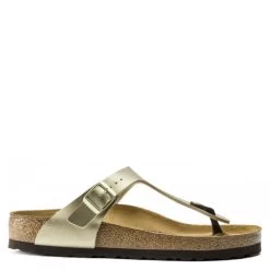 Birkenstock Women's Gizeh Birko-Flor In Gold