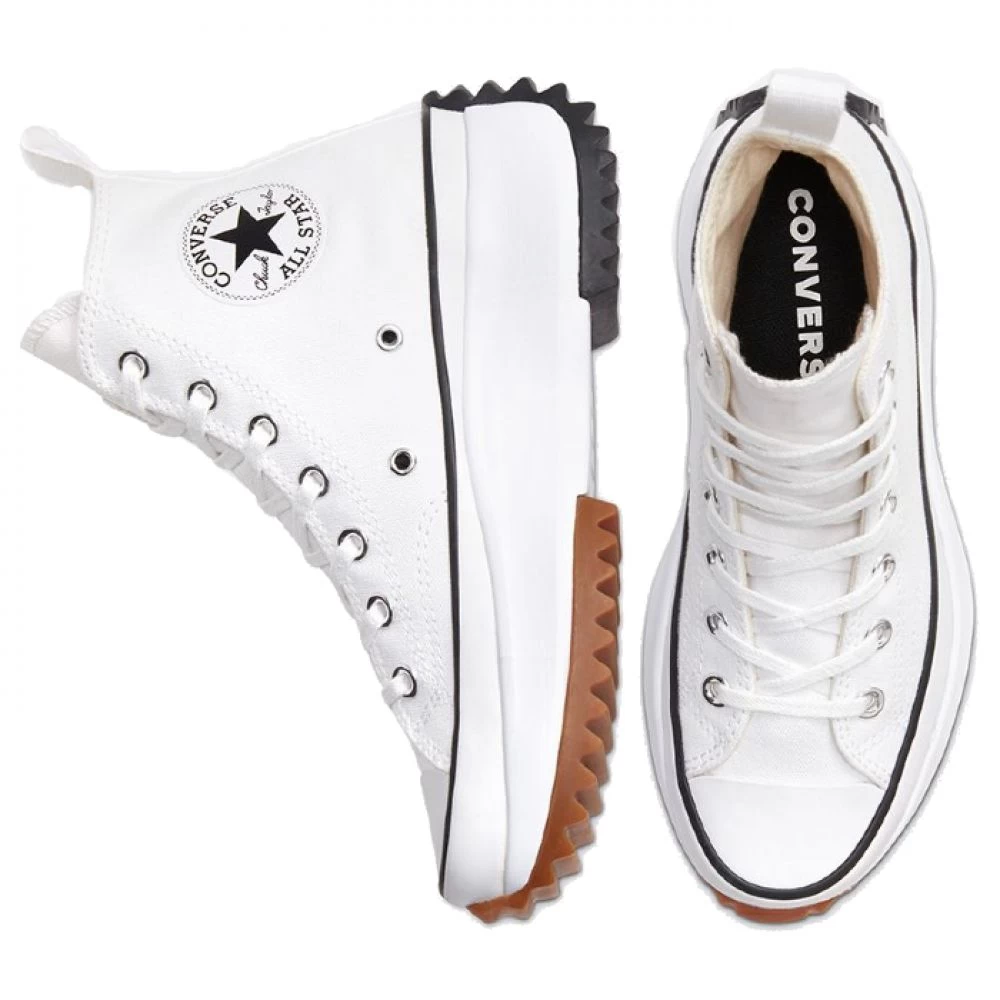 Converse Run Star Hike Hi In White/Black/Gum - Image 3