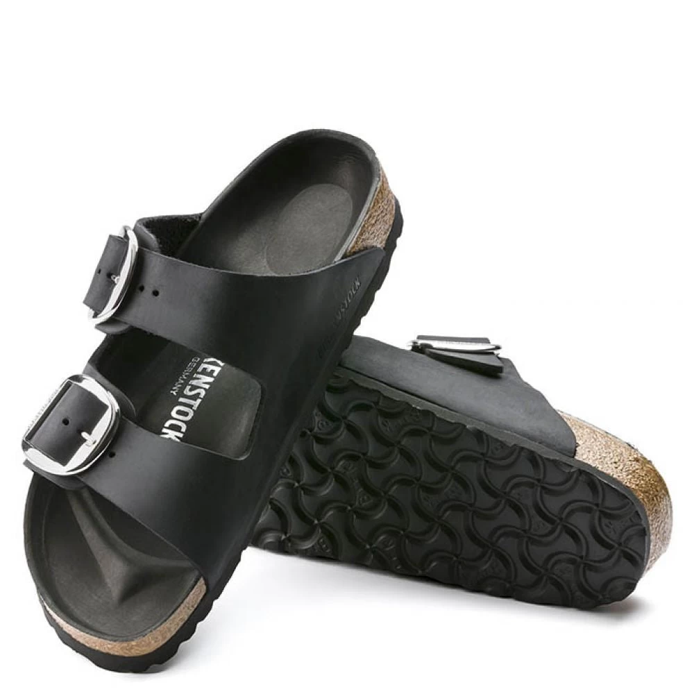 Birkenstock Women's Arizona Big Buckle Oiled Leather In Black (Narrow Width) - Image 4