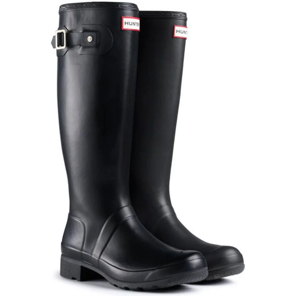 Hunter Women's Original Packable Tour Rain Boots In Black - Image 2