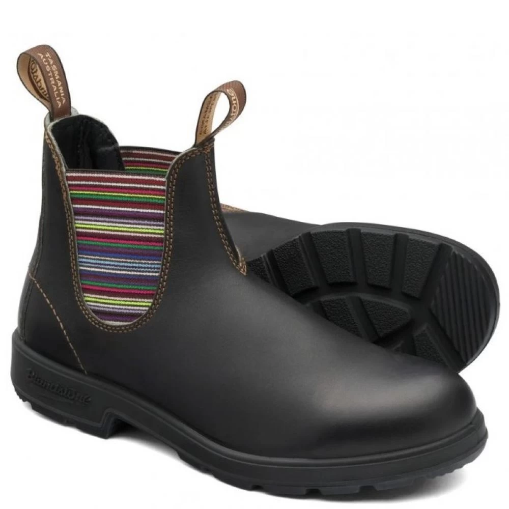 Blundstone Original 1409 In Stout Brown Striped Elastic - Image 3