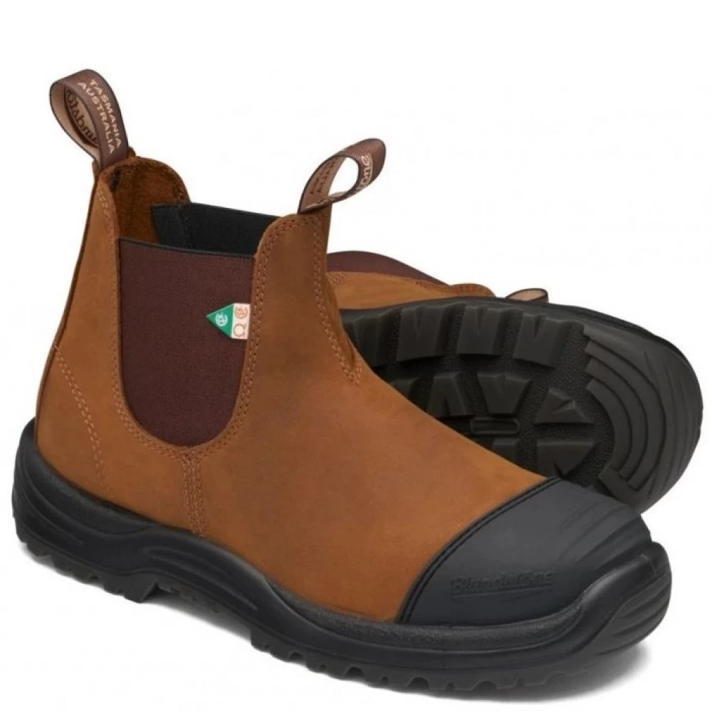 Blundstone Work & Safety Boot Rubber Toe Cap 169 In Saddle Brown - Image 3