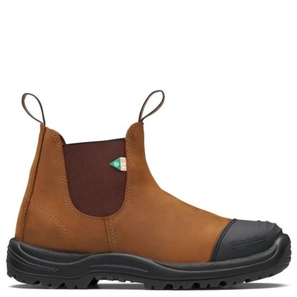 Blundstone Work & Safety Boot Rubber Toe Cap 169 In Saddle Brown - Image 2