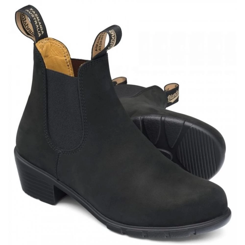 Blundstone Women's Series Heel 1960 In Black Nubuck - Image 3