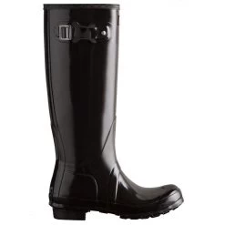 Hunter Women's Original Tall Gloss Rain Boots In Black