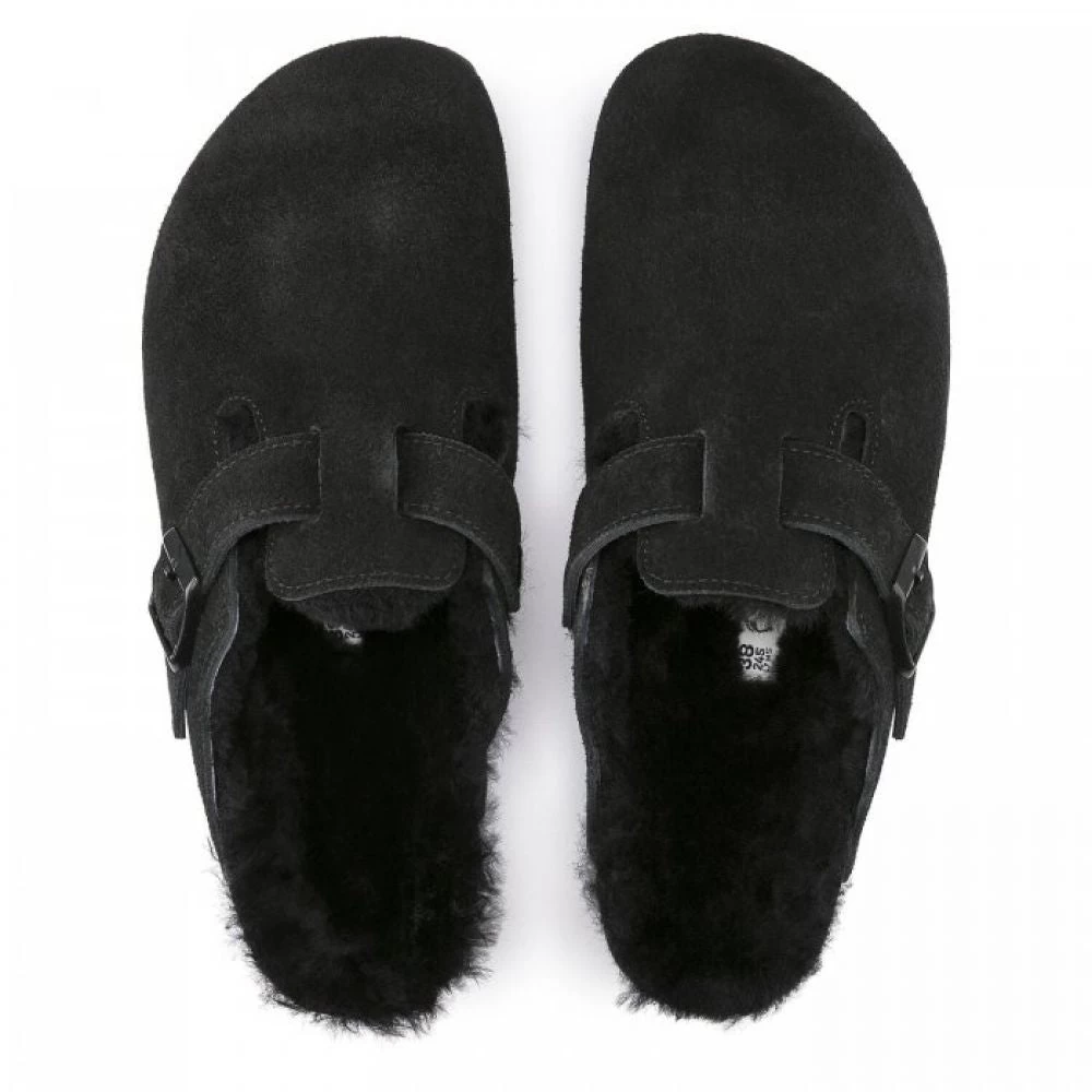 Birkenstock Boston Shearling Suede Leather In Black - Image 3