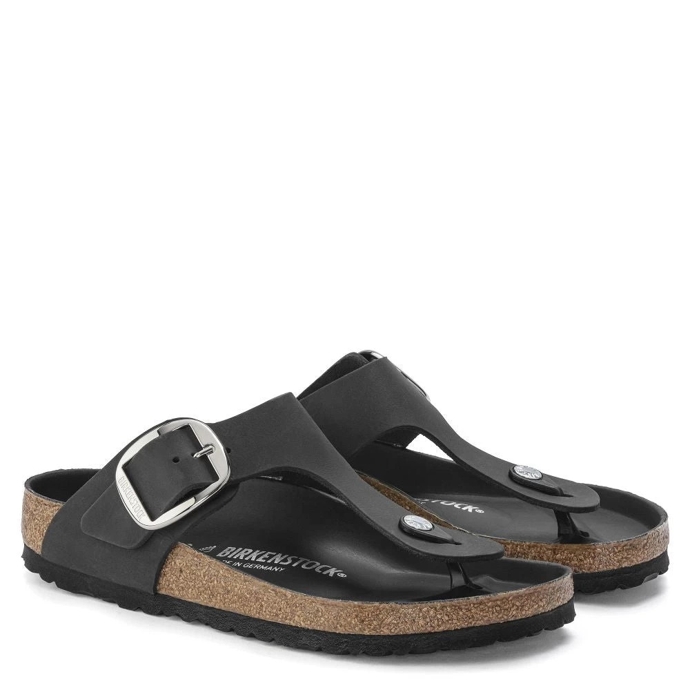 Birkenstock Women's Gizeh Big Buckle Oiled Leather In Black - Image 2