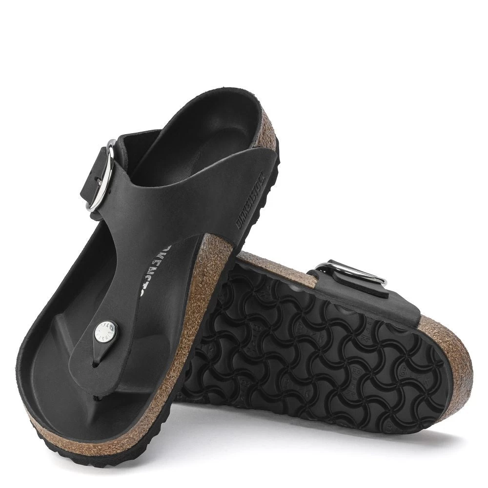 Birkenstock Women's Gizeh Big Buckle Oiled Leather In Black - Image 4