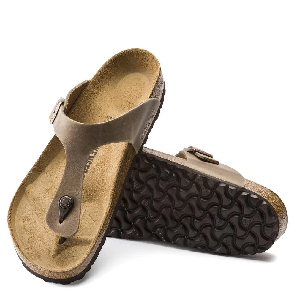 Birkenstock Women's Gizeh Oiled Leather In Tobacco Brown - Image 3