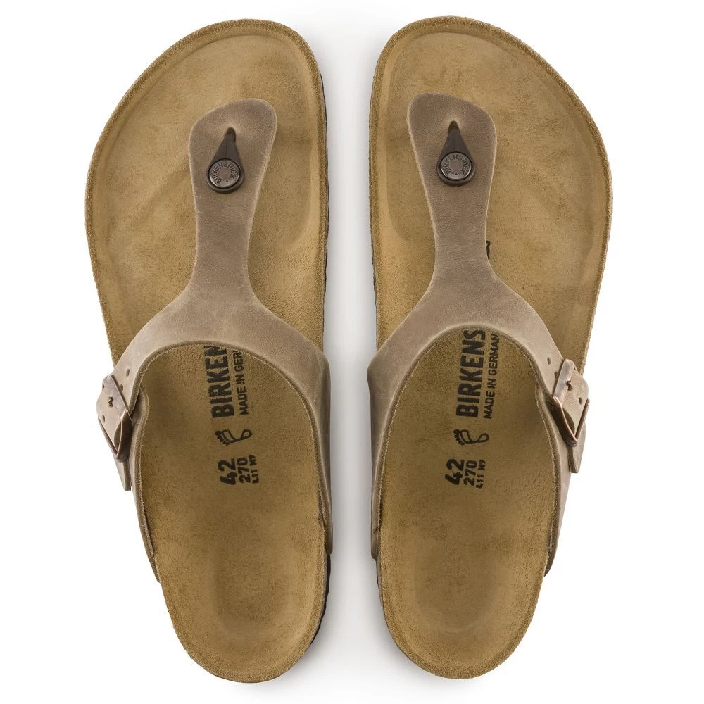 Birkenstock Women's Gizeh Oiled Leather In Tobacco Brown - Image 4