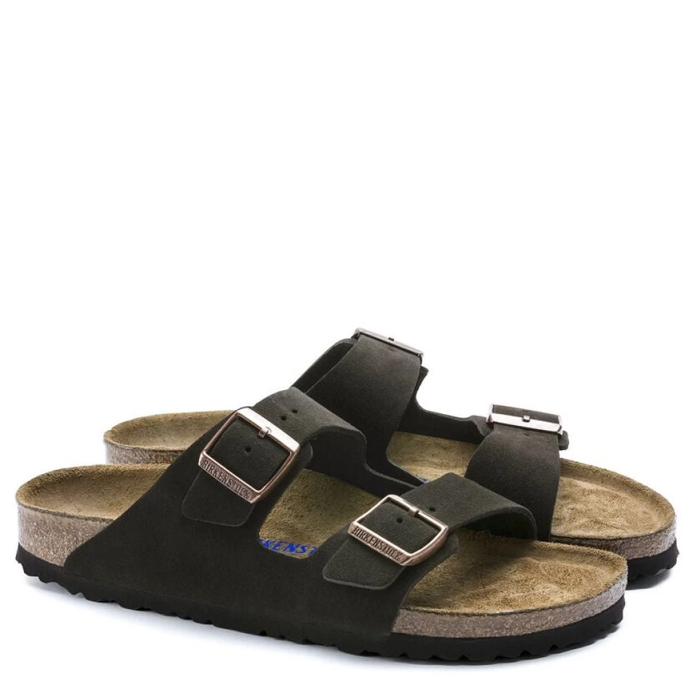 Birkenstock Women's Arizona Softbed Leather In Mocha (Narrow Width) - Image 2