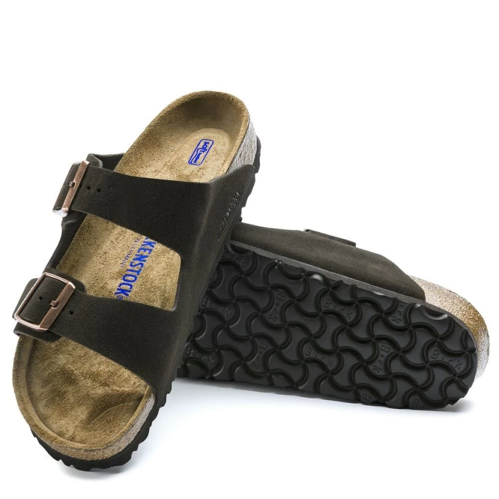 Birkenstock Women's Arizona Softbed Leather In Mocha (Narrow Width) - Image 3