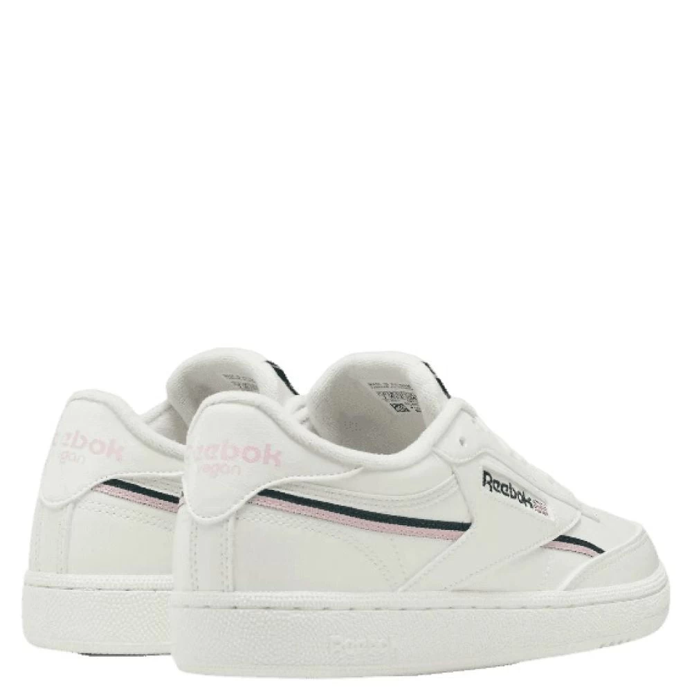 Reebok Women's Club C 85 Vegan In Chalk/Pink Glow/Forest Green - Image 3