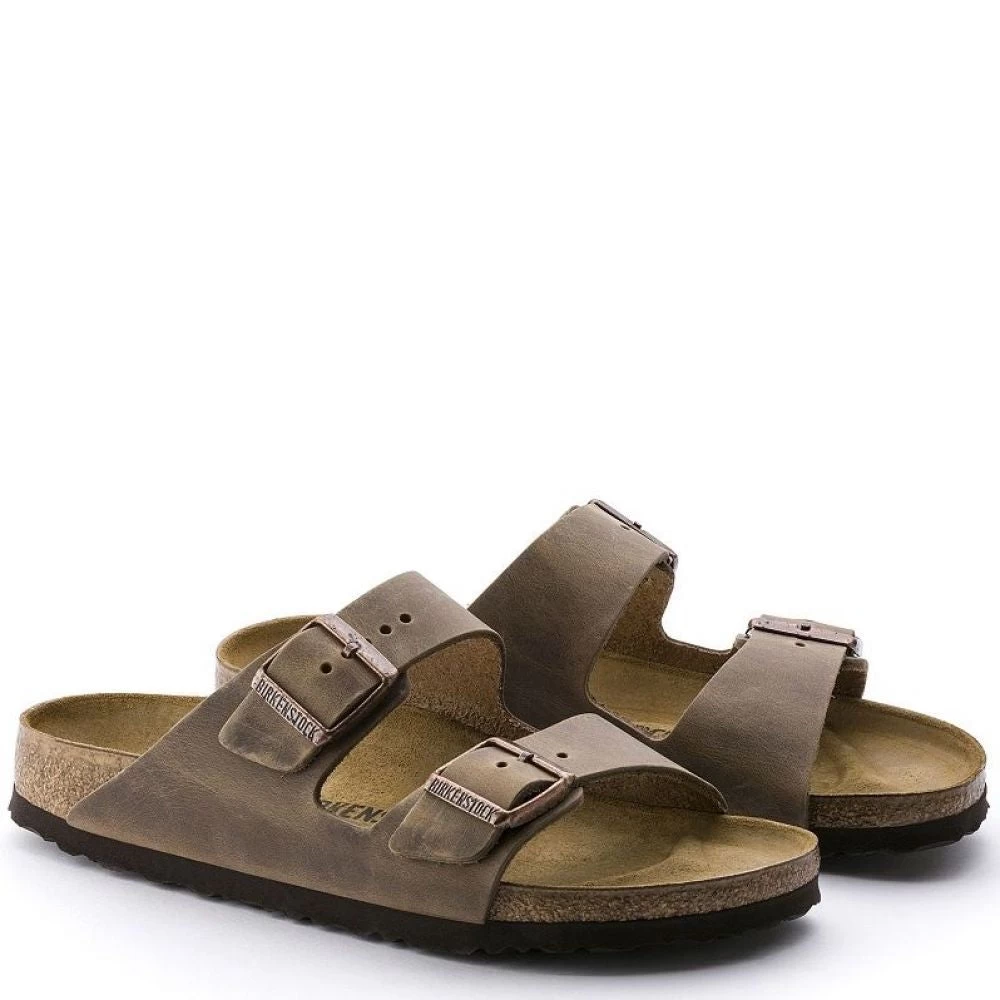Birkenstock Arizona Oiled Leather In Tobacco Brown (Narrow Width) - Image 3