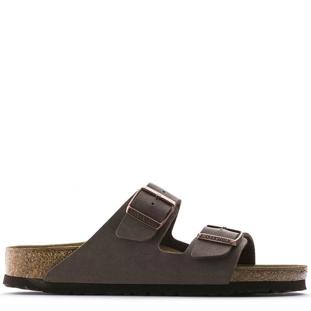 Birkenstock Arizona Birkibuc In Mocha (Narrow Width)