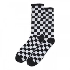 Vans Checkerboard Crew Sock In Black/White (Medium)