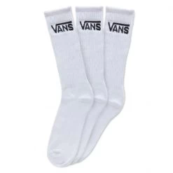 Vans Classic Crew Sock In White (Large)