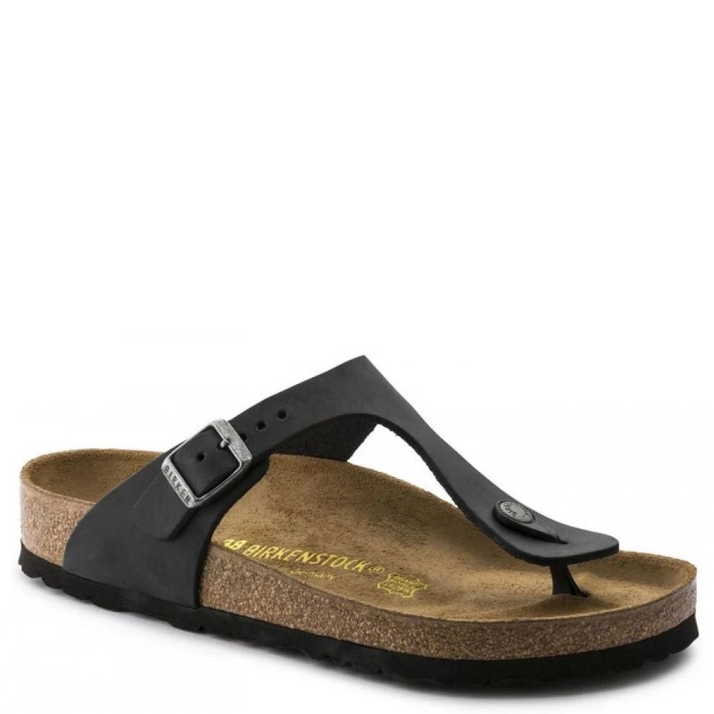 Birkenstock Women's Gizeh Oiled Leather In Black - Image 5