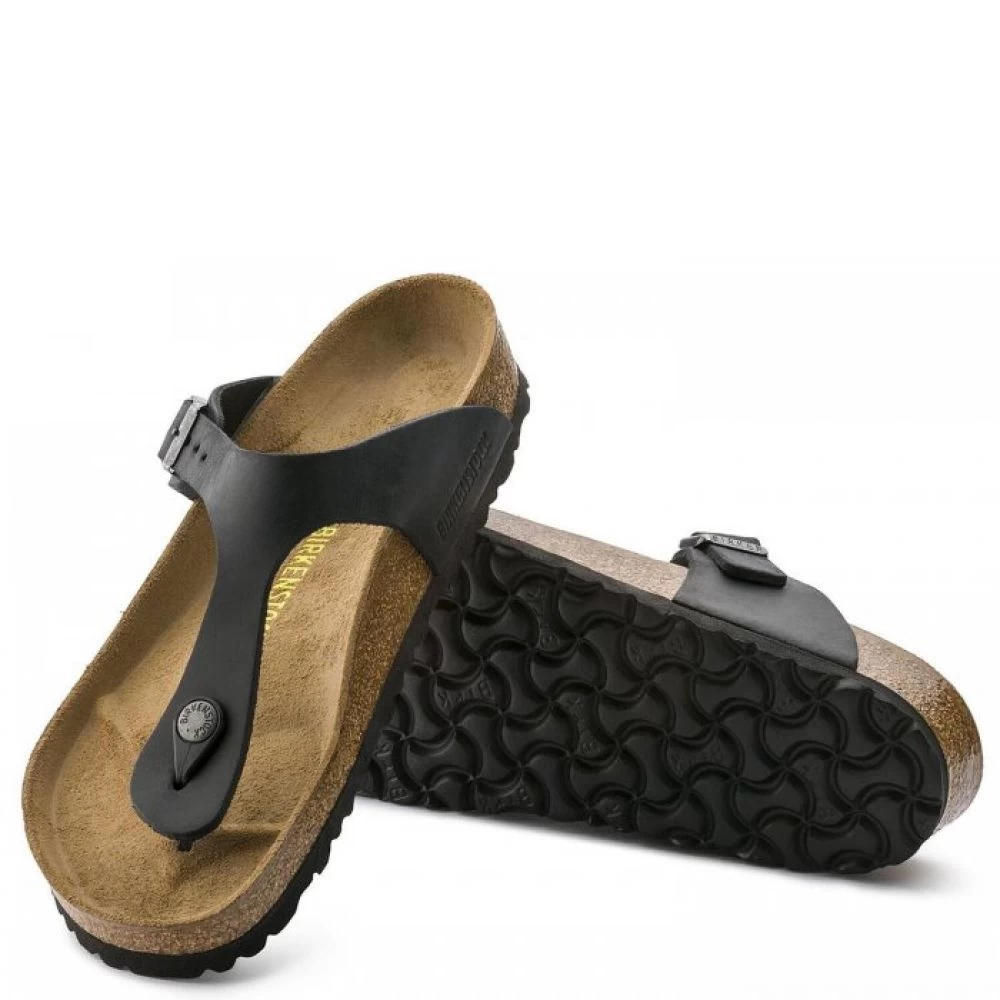 Birkenstock Women's Gizeh Oiled Leather In Black - Image 4