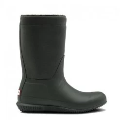 Hunter Women's Original Insulated Roll Top Sherpa Boots In Dark Olive