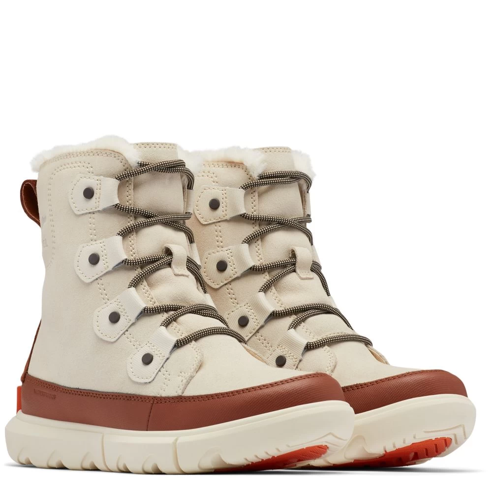 Sorel Women's Explorer II Joan Boot In Chalk/Wood - Image 2