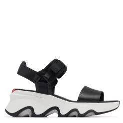 Sorel Women's Kinetic Y-Strap High Sandal In Black/White