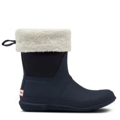 Hunter Women's Original Insulated Roll Top Sherpa Boots In Hunter Navy